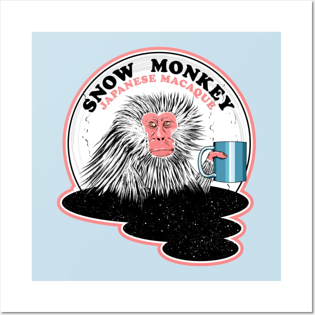 Japanese Macaque Snow Monkey Wall Art by mailboxdisco